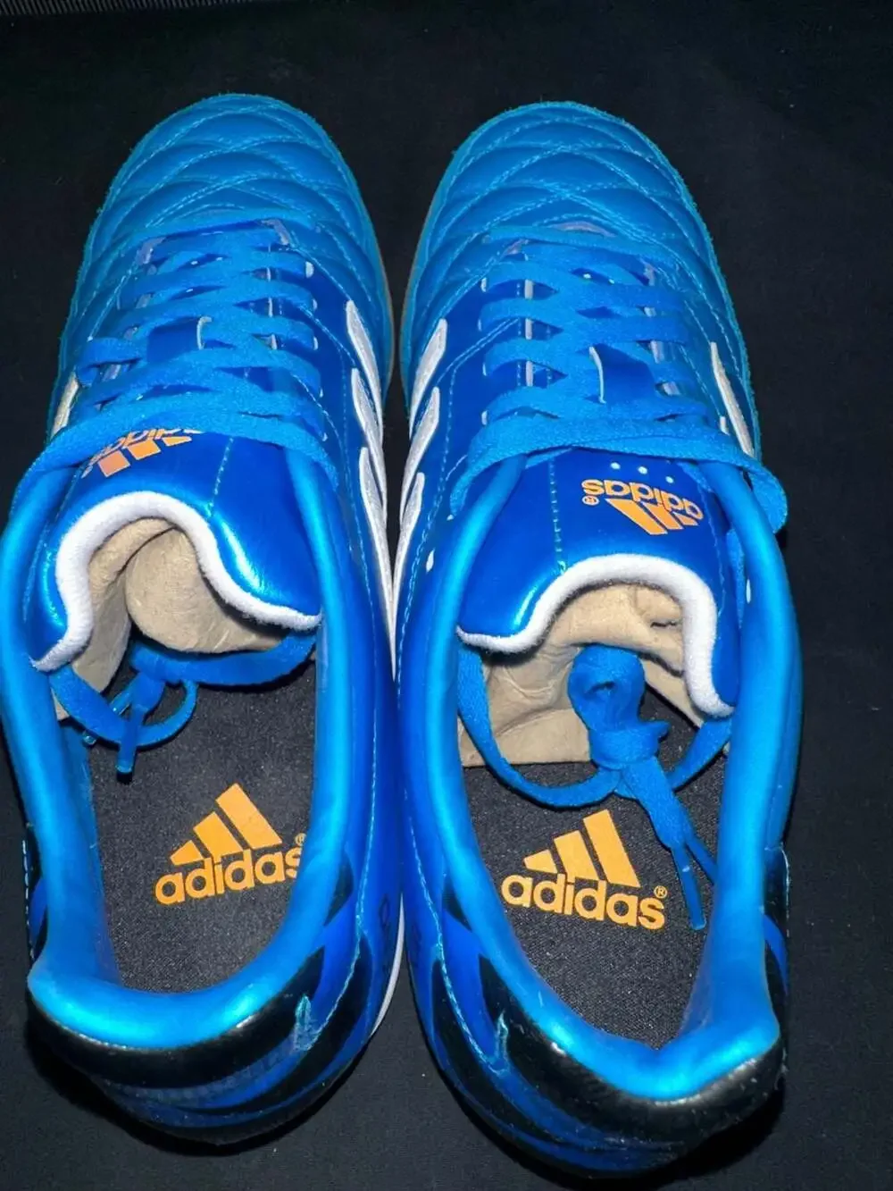 No.50 Adidas 11nova IN Indoor Soccer Shoes Solar Blue White M17717